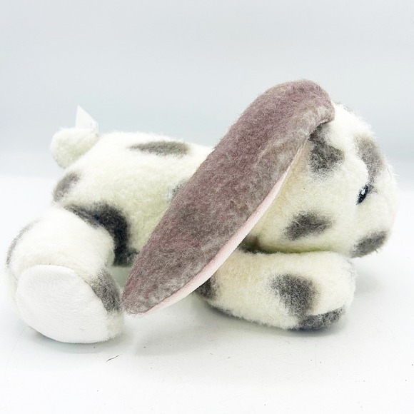 Walmart Grey and White Bunny Floppy Ears Dots Plush 8" - Picture 3 of 8